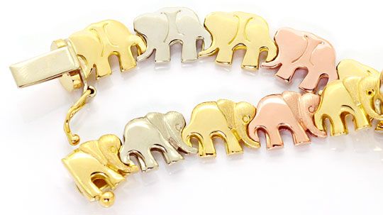 Foto 3 - Elephanten-Collier Elephanten-Armband Tricolor Gold 18K, K2469
