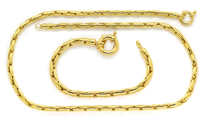 Foto 1 - Goldkette mit Armband im Anker Muster in 750er Gelbgold, K3219