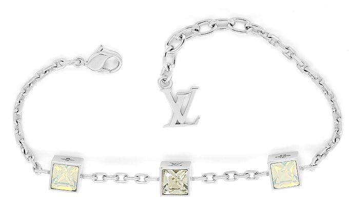 Foto 1 - Louis Vuitton Armband, 3 Würfel mit glitzernden Steinen, Q1272