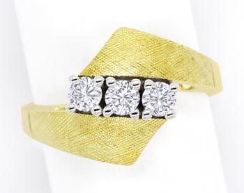 Foto 1 - Diamantring mit 0,43ct Brillanten Gelbgold und Weißgold, Q1312