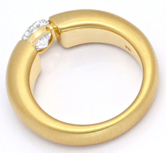 Foto 3 - Einkaräter Diamant-Spannring 1,06 Brillant 18K Gelbgold, R1108