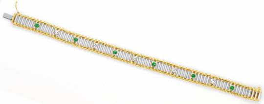 Foto 1 - Aufwendiges Diamantarmband mit Smaragden und Brillanten, S3933